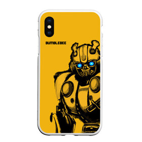 Чехол для iPhone XS Max матовый с принтом BUMBLEBEE , Силикон | Область печати: задняя сторона чехла, без боковых панелей | bumblebee | автобот | бамблби | герой | камаро | прайм | робот | трансформеры | фильм | шевроле