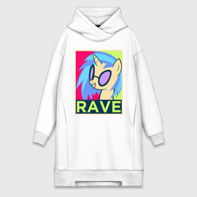 Платье-худи хлопок с принтом DJ Pon 3 RAVE ,  |  | dj pon 3 | mlp | my little pony | pony | rave | vinyl scratch | винил скрэтч | млп | мой маленький пони | пони | рейв