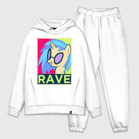 Мужской костюм хлопок OVERSIZE с принтом DJ Pon 3 RAVE ,  |  | dj pon 3 | mlp | my little pony | pony | rave | vinyl scratch | винил скрэтч | млп | мой маленький пони | пони | рейв