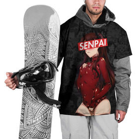 Накидка на куртку 3D с принтом Anime (Senpai 1) , 100% полиэстер |  | ahegao | anime | manga | sempai | senpai | аниме | ахегао | манга | семпай | сенпай