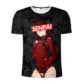 Мужская футболка 3D спортивная с принтом Anime (Senpai 1) , 100% полиэстер с улучшенными характеристиками | приталенный силуэт, круглая горловина, широкие плечи, сужается к линии бедра | Тематика изображения на принте: ahegao | anime | manga | sempai | senpai | аниме | ахегао | манга | семпай | сенпай