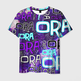 Мужская футболка 3D с принтом Ora Ora Ora!!! , 100% полиэфир | прямой крой, круглый вырез горловины, длина до линии бедер | jojo logo | jojo no kimyou na bouken | jojos bizarre adventure | невероятное приключение джоджо