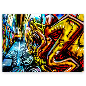 Поздравительная открытка с принтом Твой уличный стиль! , 100% бумага | плотность бумаги 280 г/м2, матовая, на обратной стороне линовка и место для марки
 | graffity | paint | street art | urban | город | граффити | искусство | кирпичи | краски | рисунки | стена | улицы | уличное искусство