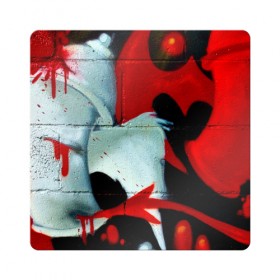 Магнит виниловый Квадрат с принтом GRAFFITY ONE , полимерный материал с магнитным слоем | размер 9*9 см, закругленные углы | graffity | paint | street art | urban | город | граффити | искусство | кирпичи | краски | рисунки | стена | улицы | уличное искусство