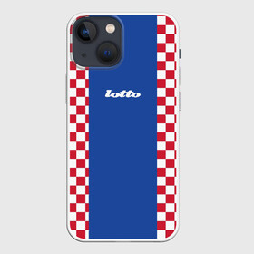 Чехол для iPhone 13 mini с принтом Форма lotto ,  |  | Тематика изображения на принте: croatia | hns | hrvatski nogometni savez | в клетку | фирменная форма lotto | форма хорватии | форма шашки | футбольная форма | футбольный клуб | хорватский футбольный союз | хфс | шахматы