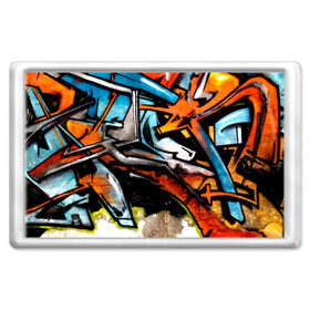 Магнит 45*70 с принтом Граффити , Пластик | Размер: 78*52 мм; Размер печати: 70*45 | grafity | paint | street art | urban | город | граффити | искусство | кирпичи | краски | рисунки | стена | улицы | уличное искусство