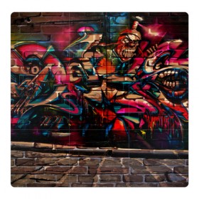 Магнитный плакат 3Х3 с принтом disquared urban graffity , Полимерный материал с магнитным слоем | 9 деталей размером 9*9 см | grafity | paint | street art | urban | город | граффити | искусство | кирпичи | краски | рисунки | стена | улицы | уличное искусство
