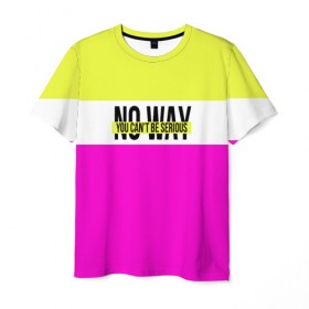 Мужская футболка 3D с принтом Serious розовый , 100% полиэфир | прямой крой, круглый вырез горловины, длина до линии бедер | кислотные костюмы | кислотные цвета | неон | флуоресцентные принты