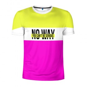 Мужская футболка 3D спортивная с принтом Serious розовый , 100% полиэстер с улучшенными характеристиками | приталенный силуэт, круглая горловина, широкие плечи, сужается к линии бедра | кислотные костюмы | кислотные цвета | неон | флуоресцентные принты
