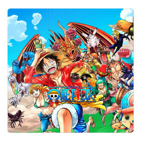 Магнитный плакат 3Х3 с принтом One Piece , Полимерный материал с магнитным слоем | 9 деталей размером 9*9 см | anime | manga | one | one piece | piece | аниме | ван пис | дракон | манга | пират | пираты | фрукты