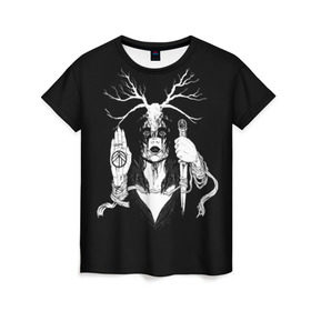 Женская футболка 3D с принтом Ghostemane , 100% полиэфир ( синтетическое хлопкоподобное полотно) | прямой крой, круглый вырез горловины, длина до линии бедер | ghostemane | ghostemane mercury | ghostemane nihi | trash gang | гостмейн