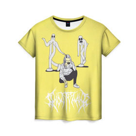 Женская футболка 3D с принтом Ghostemane Mercury , 100% полиэфир ( синтетическое хлопкоподобное полотно) | прямой крой, круглый вырез горловины, длина до линии бедер | ghostemane | ghostemane mercury | ghostemane nihi | trash gang | гостмейн