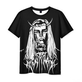 Мужская футболка 3D с принтом Ghostemane devil , 100% полиэфир | прямой крой, круглый вырез горловины, длина до линии бедер | ghostemane | ghostemane mercury | ghostemane nihi | trash gang | гостмейн