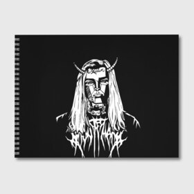 Альбом для рисования с принтом Ghostemane devil , 100% бумага
 | матовая бумага, плотность 200 мг. | ghostemane | ghostemane mercury | ghostemane nihi | trash gang | гостмейн