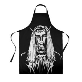 Фартук 3D с принтом Ghostemane devil , 100% полиэстер | общий размер — 65 х 85 см, ширина нагрудника — 26 см, горловина — 53 см, длина завязок — 54 см, общий обхват в поясе — 173 см. Принт на завязках и на горловине наносится с двух сторон, на основной части фартука — только с внешней стороны | ghostemane | ghostemane mercury | ghostemane nihi | trash gang | гостмейн