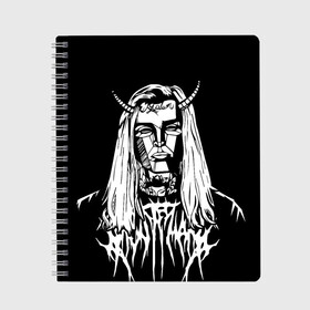 Тетрадь с принтом Ghostemane devil , 100% бумага | 48 листов, плотность листов — 60 г/м2, плотность картонной обложки — 250 г/м2. Листы скреплены сбоку удобной пружинной спиралью. Уголки страниц и обложки скругленные. Цвет линий — светло-серый
 | ghostemane | ghostemane mercury | ghostemane nihi | trash gang | гостмейн