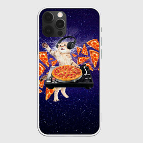 Чехол для iPhone 12 Pro Max с принтом Пицца - Кот , Силикон |  | Тематика изображения на принте: cat | galaxy | lightning | pizza | грозовой кошак | диджей | космос | кот | котики | котэ | кошак | метеориты | молния | пицца | прикол | приколы с котами | прикольная