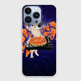 Чехол для iPhone 13 Pro с принтом Пицца   Кот ,  |  | cat | galaxy | lightning | pizza | грозовой кошак | диджей | космос | кот | котики | котэ | кошак | метеориты | молния | пицца | прикол | приколы с котами | прикольная