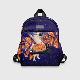 Детский рюкзак 3D с принтом Пицца - Кот , 100% полиэстер | лямки с регулируемой длиной, сверху петелька, чтобы рюкзак можно было повесить на вешалку. Основное отделение закрывается на молнию, как и внешний карман. Внутри дополнительный карман. По бокам два дополнительных кармашка | Тематика изображения на принте: cat | galaxy | lightning | pizza | грозовой кошак | диджей | космос | кот | котики | котэ | кошак | метеориты | молния | пицца | прикол | приколы с котами | прикольная