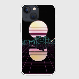 Чехол для iPhone 13 mini с принтом Retro Wave ,  |  | hipster | neon | retro wave | vaporwave | геометрия | космос | неон | хипстер
