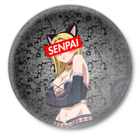 Значок с принтом Anime (Senpai 4) ,  металл | круглая форма, металлическая застежка в виде булавки | Тематика изображения на принте: ahegao | anime | manga | sempai | senpai | аниме | ахегао | манга | семпай | сенпай
