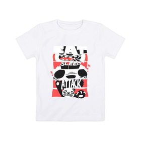 Детская футболка хлопок с принтом Жизнь Панды , 100% хлопок | круглый вырез горловины, полуприлегающий силуэт, длина до линии бедер | live | mishka | panda | медведь | мишка
