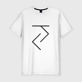 Мужская футболка премиум с принтом Йога - руна , 92% хлопок, 8% лайкра | приталенный силуэт, круглый вырез ворота, длина до линии бедра, короткий рукав | 