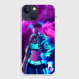 Чехол для iPhone 13 mini с принтом KDA. Akali ,  |  | Тематика изображения на принте: akali | game | kda | killer | legends | legue | legueoflegends | lol | mask | акали | вольная | игра | легенд | лига | лигалегенд | лол | маска