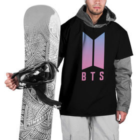Накидка на куртку 3D с принтом BTS V , 100% полиэстер |  | Тематика изображения на принте: bts | бтс | группа | корейская | музыка | розовый | цветы | черный