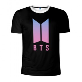Мужская футболка 3D спортивная с принтом BTS V , 100% полиэстер с улучшенными характеристиками | приталенный силуэт, круглая горловина, широкие плечи, сужается к линии бедра | Тематика изображения на принте: bts | бтс | группа | корейская | музыка | розовый | цветы | черный