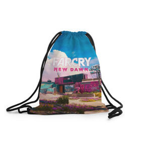 Рюкзак-мешок 3D с принтом Far Cry New Dawn , 100% полиэстер | плотность ткани — 200 г/м2, размер — 35 х 45 см; лямки — толстые шнурки, застежка на шнуровке, без карманов и подкладки | Тематика изображения на принте: 