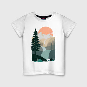 Детская футболка хлопок с принтом Adventure , 100% хлопок | круглый вырез горловины, полуприлегающий силуэт, длина до линии бедер | moutains | road | sun | travel | trip | turism | горы | дорога | закат | приключения | природа | тундра путешествия | туризм