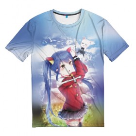 Мужская футболка 3D с принтом Fairy Tail , 100% полиэфир | прямой крой, круглый вырез горловины, длина до линии бедер | anime | fairy tail | manga | аниме | грей фуллбастер | люси хартфилия | манга | нацу драгнил | хвост феи | эрза скарлет