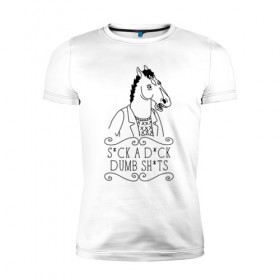 Мужская футболка премиум с принтом BoJack , 92% хлопок, 8% лайкра | приталенный силуэт, круглый вырез ворота, длина до линии бедра, короткий рукав | bojack | horseman | боджек | конь
