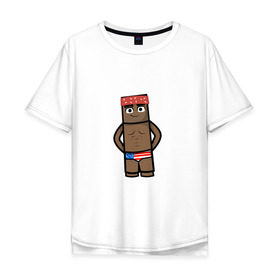 Мужская футболка хлопок Oversize с принтом Рикардо Милос , 100% хлопок | свободный крой, круглый ворот, “спинка” длиннее передней части | майнкрафт | мужик | рикардо милос | танцы | трусы | флекс