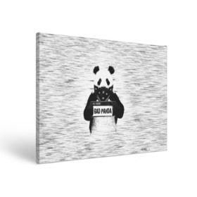 Холст прямоугольный с принтом BAD PANDA , 100% ПВХ |  | Тематика изображения на принте: bad | bear | panda | медведь | панда
