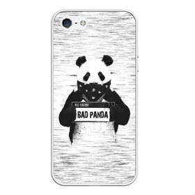 Чехол для iPhone 5/5S матовый с принтом BAD PANDA , Силикон | Область печати: задняя сторона чехла, без боковых панелей | bad | bear | panda | медведь | панда