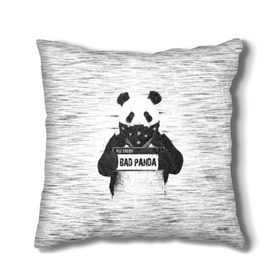Подушка 3D с принтом BAD PANDA , наволочка – 100% полиэстер, наполнитель – холлофайбер (легкий наполнитель, не вызывает аллергию). | состоит из подушки и наволочки. Наволочка на молнии, легко снимается для стирки | Тематика изображения на принте: bad | bear | panda | медведь | панда