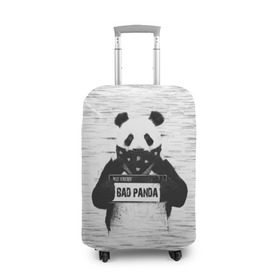 Чехол для чемодана 3D с принтом BAD PANDA , 86% полиэфир, 14% спандекс | двустороннее нанесение принта, прорези для ручек и колес | Тематика изображения на принте: bad | bear | panda | медведь | панда