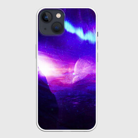 Чехол для iPhone 13 с принтом Космическое сияние ,  |  | galaxy | nebula | neon | space | star | абстракция | вселенная | галактика | звезда | звезды | космический | неон | неоновый | неоновый космос | планеты