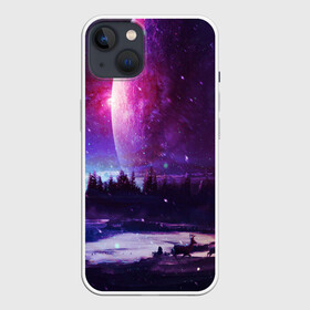 Чехол для iPhone 13 с принтом Северный закат ,  |  | galaxy | nebula | neon | space | star | абстракция | вселенная | галактика | звезда | звезды | космический | неон | неоновый | неоновый космос | планеты