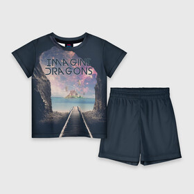 Детский костюм с шортами 3D с принтом Imagine Dragons ,  |  | dragons | evolve | imagines | imagining | radioactive | вообрази | драгонс | драконов | имеджин | рок | хит