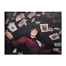 Обложка для студенческого билета с принтом Compulsive Gambler , натуральная кожа | Размер: 11*8 см; Печать на всей внешней стороне | anime | compulsive gambler | kakegurui | manga | аниме | безумный азарт | дзябами | карты | манга | покер | скучная девушка | юмэко джабами