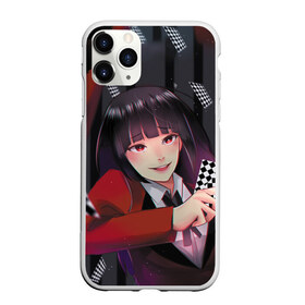 Чехол для iPhone 11 Pro Max матовый с принтом Compulsive Gambler , Силикон |  | anime | compulsive gambler | kakegurui | manga | аниме | безумный азарт | дзябами | карты | манга | покер | скучная девушка | юмэко джабами