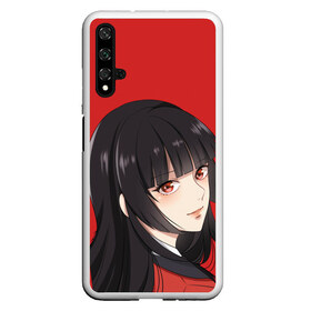 Чехол для Honor 20 с принтом Kakegurui Red , Силикон | Область печати: задняя сторона чехла, без боковых панелей | anime | compulsive gambler | kakegurui | manga | аниме | безумный азарт | дзябами | карты | манга | покер | скучная девушка | юмэко джабами