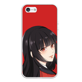 Чехол для iPhone 5/5S матовый с принтом Kakegurui Red , Силикон | Область печати: задняя сторона чехла, без боковых панелей | Тематика изображения на принте: anime | compulsive gambler | kakegurui | manga | аниме | безумный азарт | дзябами | карты | манга | покер | скучная девушка | юмэко джабами