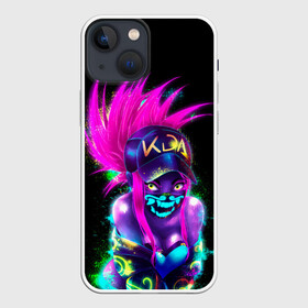 Чехол для iPhone 13 mini с принтом KDA. Akali ,  |  | akali | game | kda | killer | legends | legue | legueoflegends | lol | mask | акали | вольная | игра | легенд | лига | лигалегенд | лол | маска