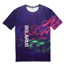 Мужская футболка 3D с принтом Belarus(Беларусь) , 100% полиэфир | прямой крой, круглый вырез горловины, длина до линии бедер | belarus | flag | urban | беларусь | город | мир | путешествие | символика | страны | флаг | флаги