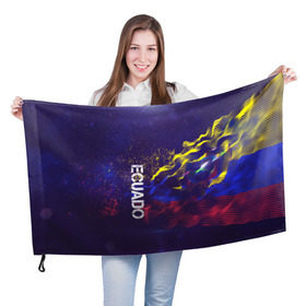 Флаг 3D с принтом Ecuado(Эквадор) , 100% полиэстер | плотность ткани — 95 г/м2, размер — 67 х 109 см. Принт наносится с одной стороны | ecuado | flag | urban | город | мир | путешествие | символика | страны | флаг | флаги | эквадор