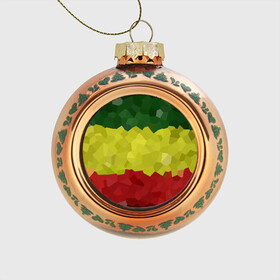 Стеклянный ёлочный шар с принтом Эфиопия , Стекло | Диаметр: 80 мм | 420 | 4:20 | боб марли | раста | растаман | эвиопия